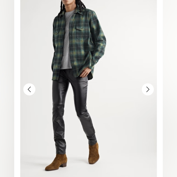 Saint Laurent Other - Saint Laurent Western sport shirt shacket plaid flannel factory raw hem